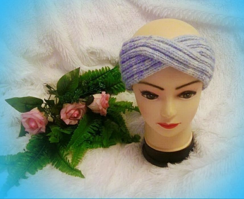 Вязаная повязка. Ручная работа