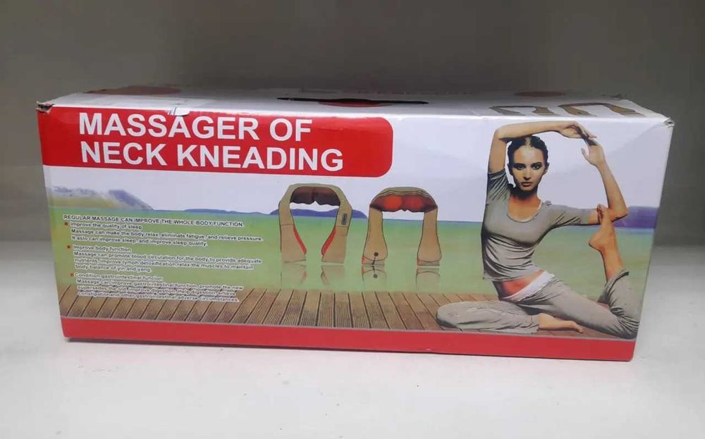 Шиацу Масажор с 6 бутона за врат и гръб, 12VDC, 220VAC, 24W