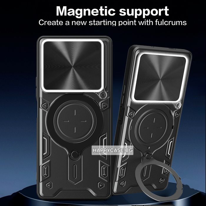 Xiaomi 17T Pro / 17T / GIANT RING Удароустойчив кейс гръб с пръстен