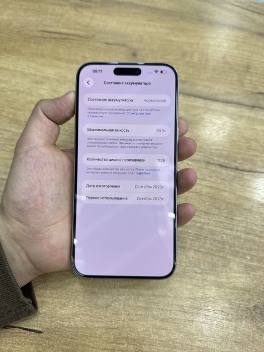 Iphone 15 Pro Max 1trb 80% White