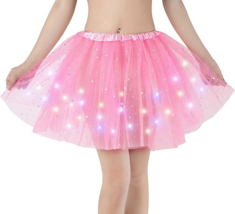 Детска светеща пола с LED светлини  + подарък мини Елза