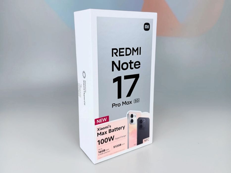 Xiaomi Redmi Note 17 Pro Max 5G 256GB 8RAM Black ЧИСТО НОВ! Неразпечатан! 2г. Гаранция!