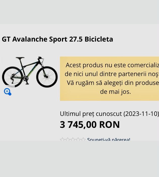 Vând bicicletă GT Avalanche 27.5