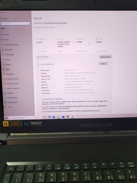 Acer predator helios 300 gaming