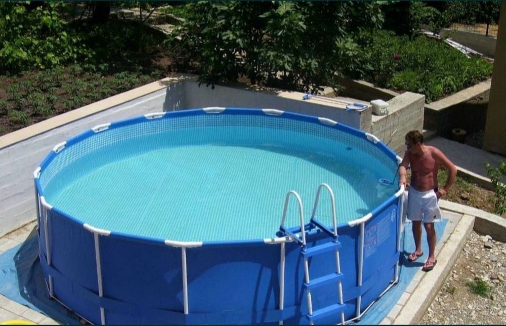 Каркасный бассейн в земле фото Каркасный бассейн в земле фото