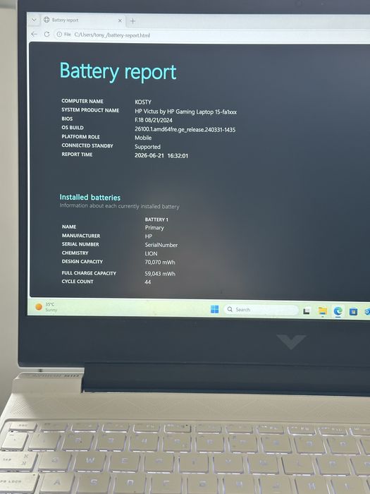 HP Victus 15 RTX 4060 8GB i5-12500H 16GB RAM SSD 512GB Gaming