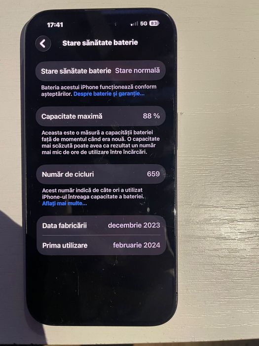 Vand iphone 15 pro sau schimb