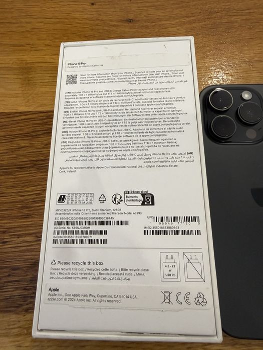 Iphone 16 Pro Black Titanium 128GB