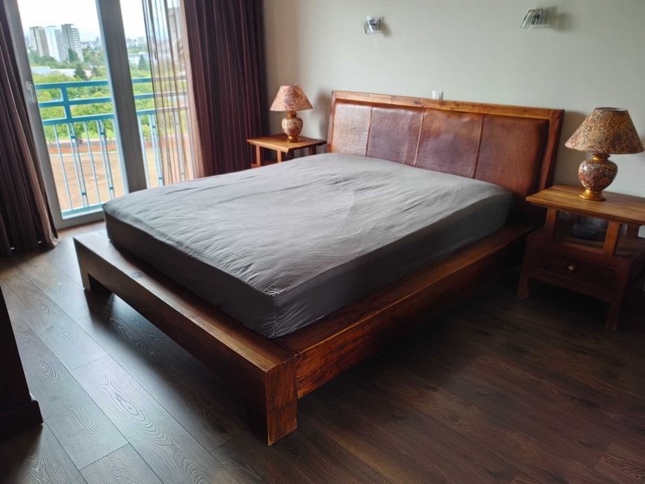 легло King Size от тиково дърво 160x200