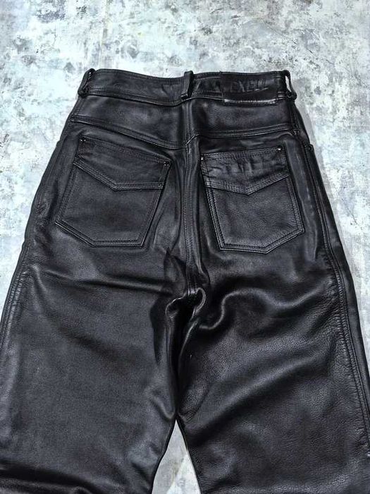 pantaloni moto piele