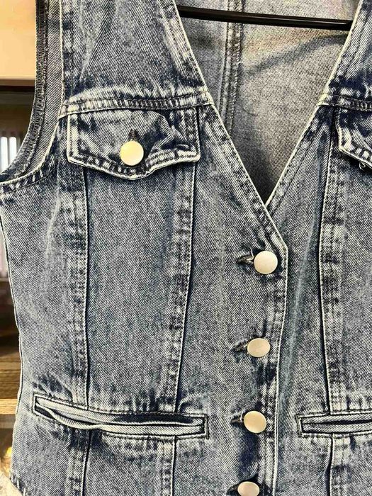 Дамски дънков елек