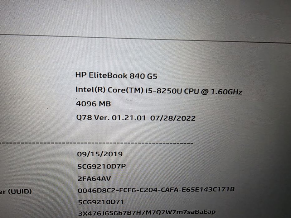 Laptop hp 840 G5 dezmenbrez i5 gen8