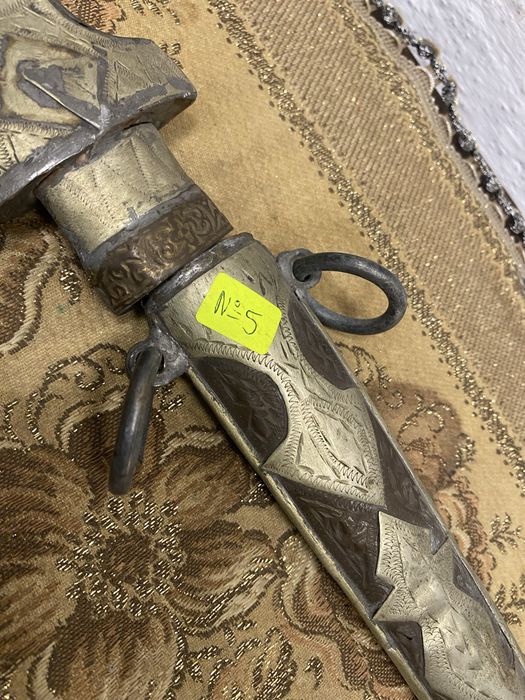 Марокански параден нож с гравирана кания Мароко 1900-1930