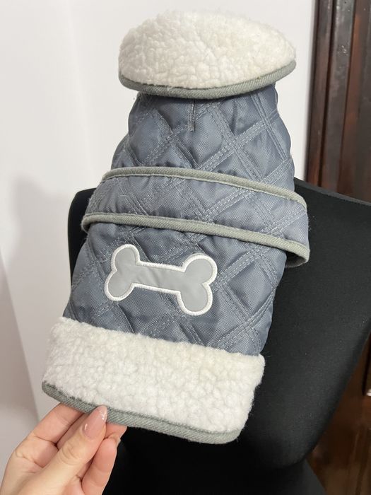 Geaca catei pisici ajustabila cu arici guler de blanita captusita