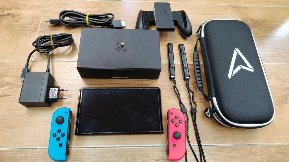 Nintendo switch OLED, 256gb, modat, Zelda, Mario, Minecraft - 30 joc