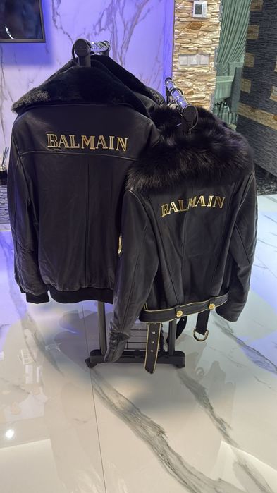 Geaca din piele naturala Balmain