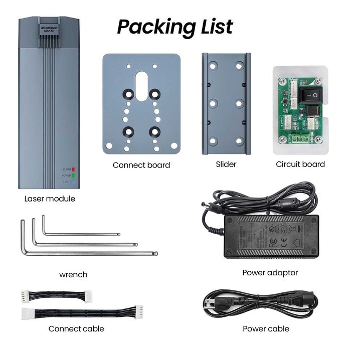 МОДУЛ ATOMSTACK R30 2W и MR20 20W Fiber Laser лазер лазерно гравиране