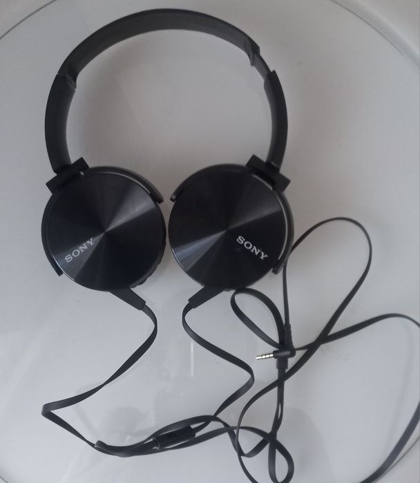 Căști Sony MDR-XB450 cu fir, supraauriculare, cu extra bas, negre