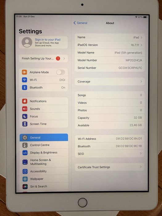Ipad gen 5 32Gb
