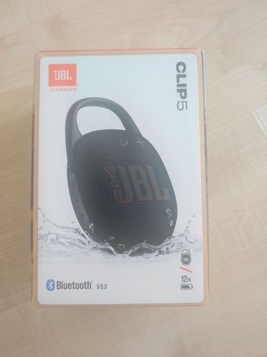 JBL Speaker Bluetooth Clip 5, Черна
