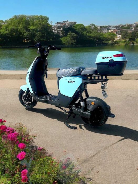 Електрически скутер Голден Тайгър 1000W, 60V 20Ah, Син