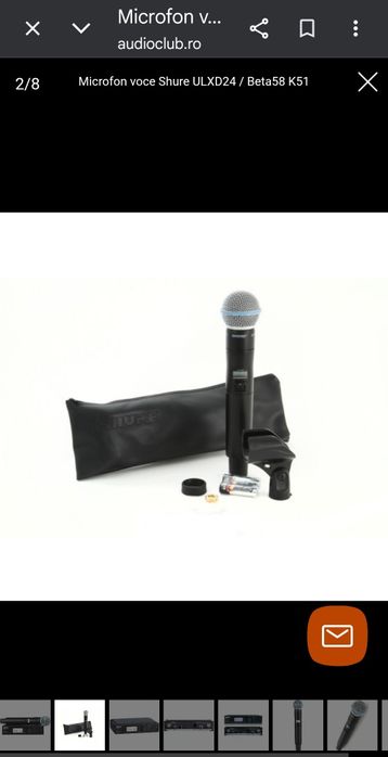 2 Microfon Shure ulxd24E Beta 58 k51  Nou cu garanție si factura  si Qlxd24  Beta 58 k51