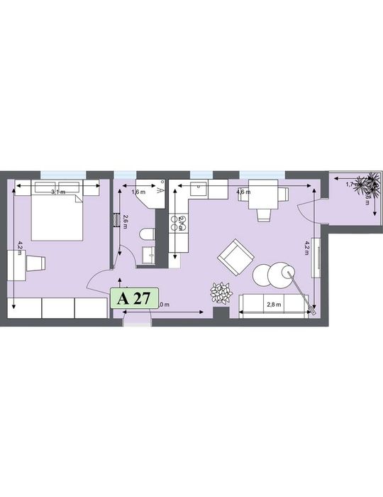 Продава се Двустаен апартамент в Банско - 57 кв.м за 983 €/кв.м - Снимка #1