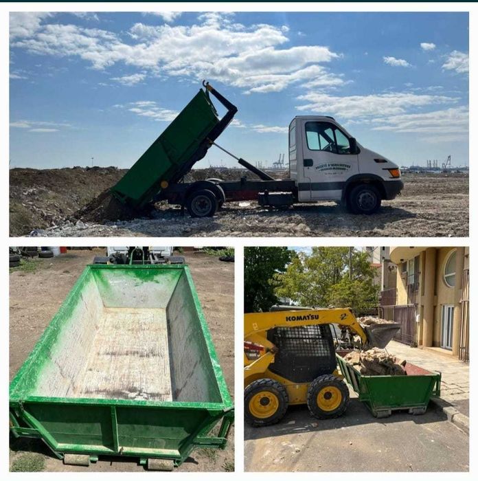 Container deșeuri moloz pământ cărămida beton,polistiren