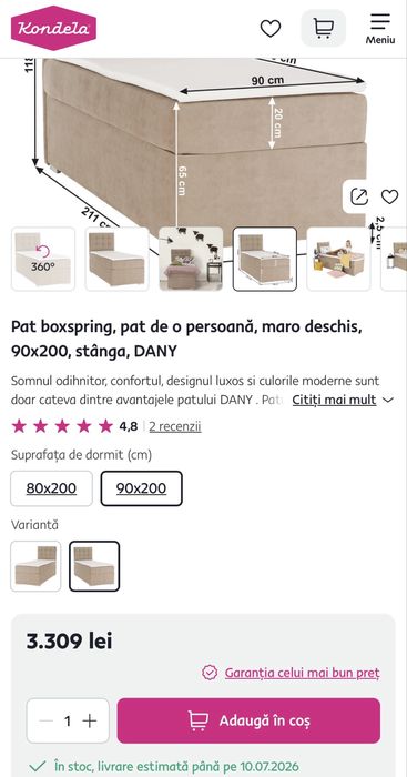 Vand pat Boxspring