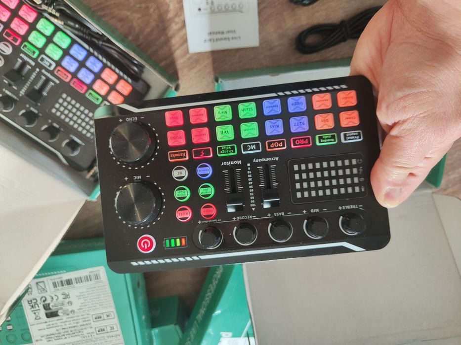 Placa de sunet externa cu receptor Audio Bluetooth și efecte de sunet