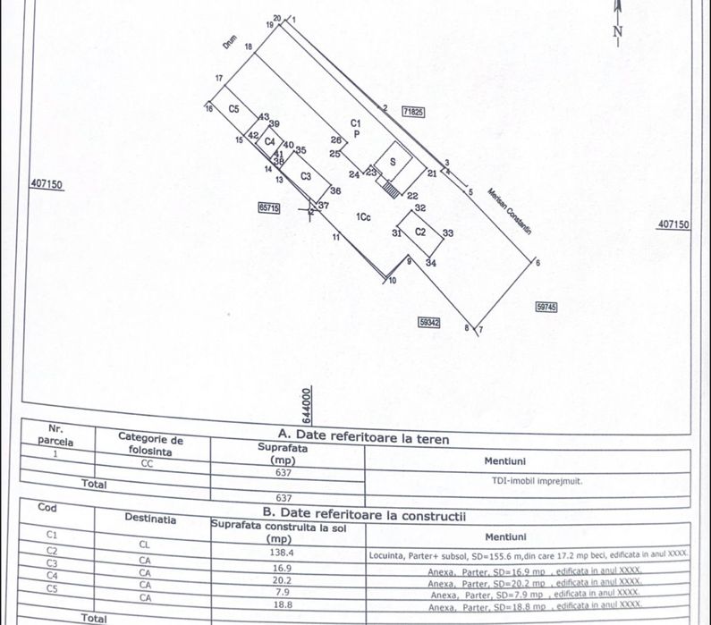 vand teren 637 mp si casa buzau