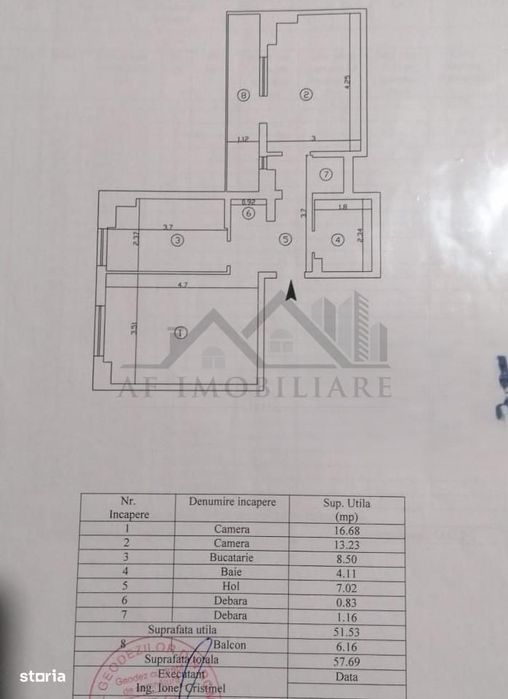 Apartament 2 camere model mare zona Gara