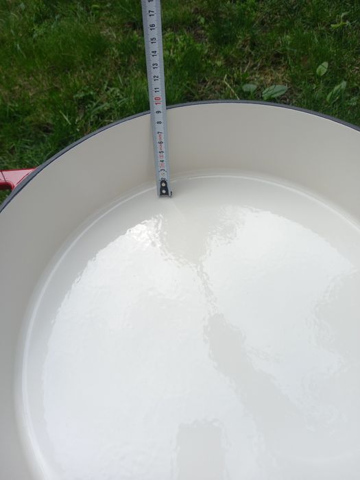 Cratiță fontă emailată 40 cm cu capac inox/Ofertă 369 lei