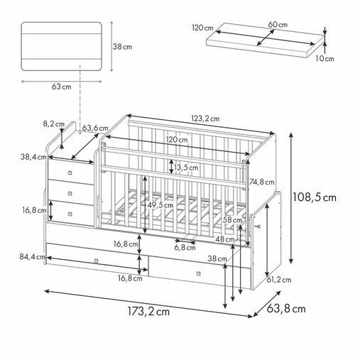 Transformer bolalar krovati komplekt 150$