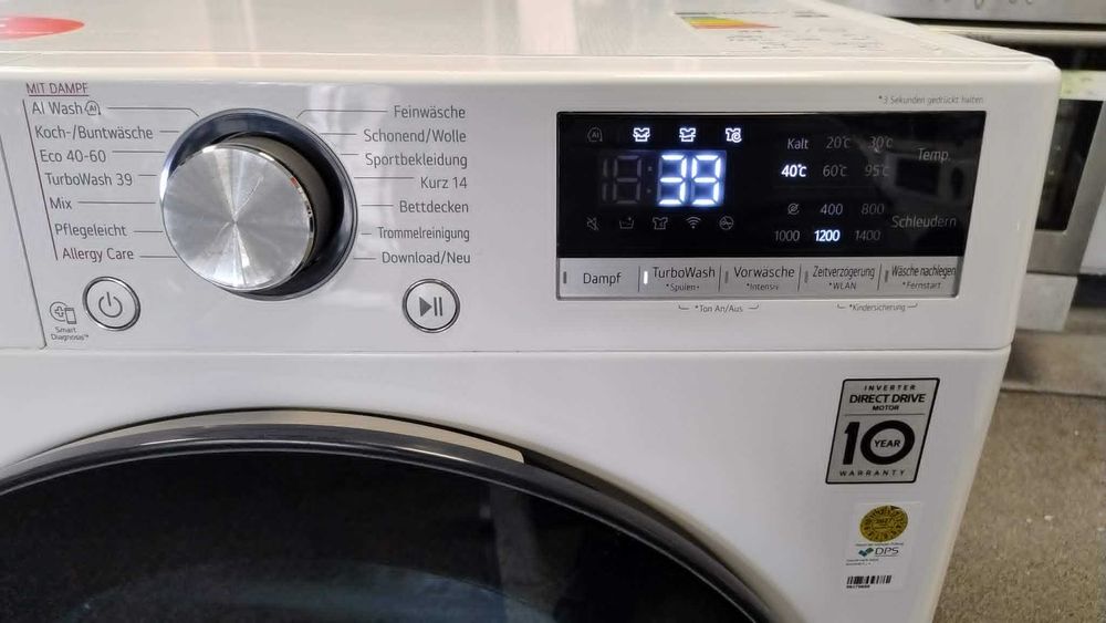 A+++ Инверторна Пералня машина LG-ЛГ 13 кг 1400 об/мин AI DD Direct Drive