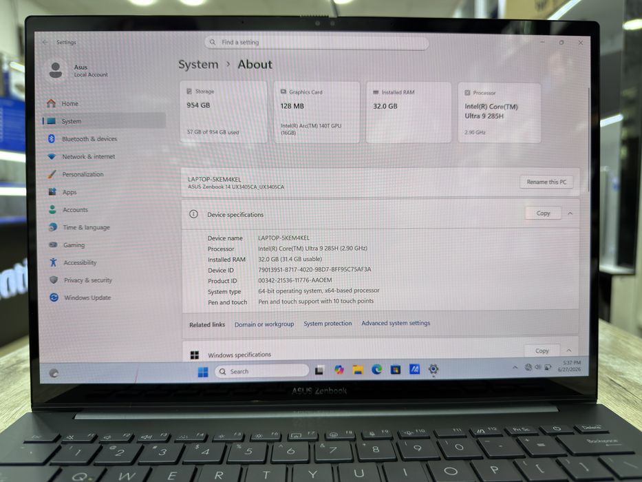 Asus Zenbook Ultra9