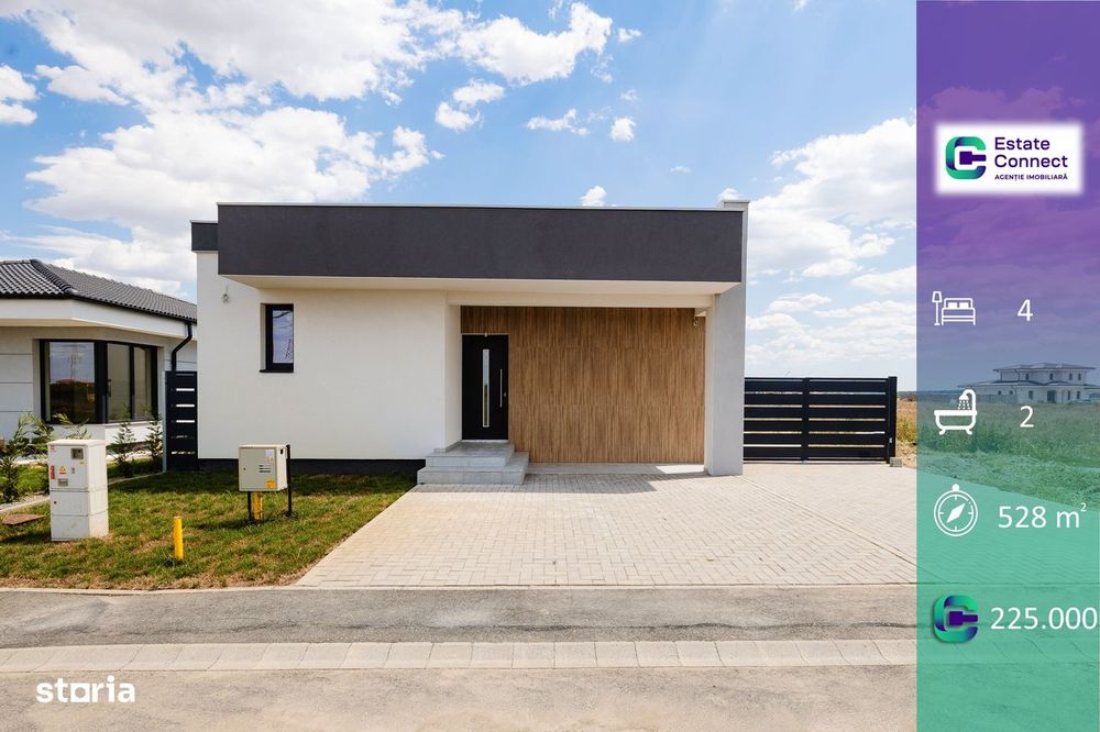 Casă modernă pe parter cu teren de 528 mp – Via Carmina