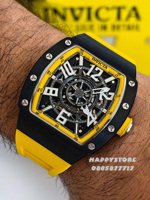 INVICTA Vortex Yellow automatic 43 mm, Инвикта нов мъжки часовник