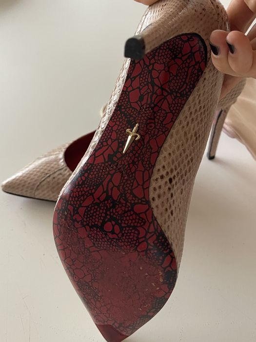 Pantofi piele sarpe designer Cesare Paciotti mas.38