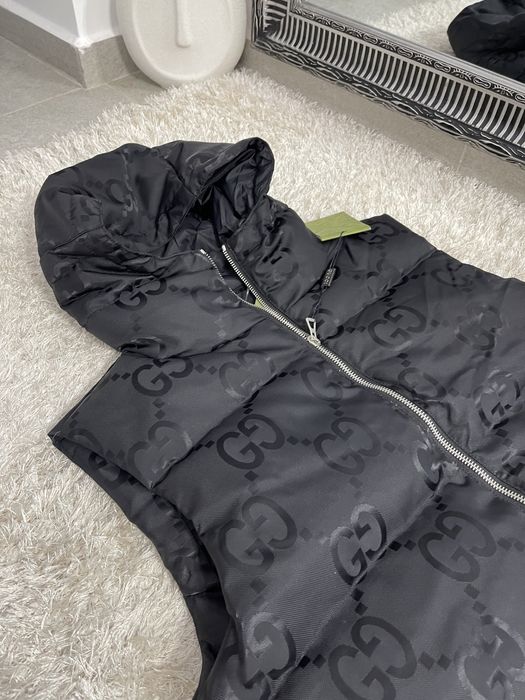 Vesta Gucci groasa cu puf natural colectie noua