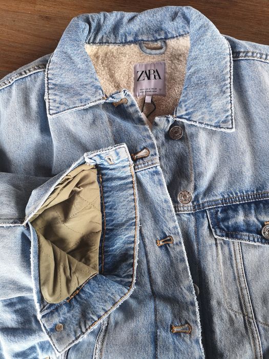 Geaca denim imblanita Zara