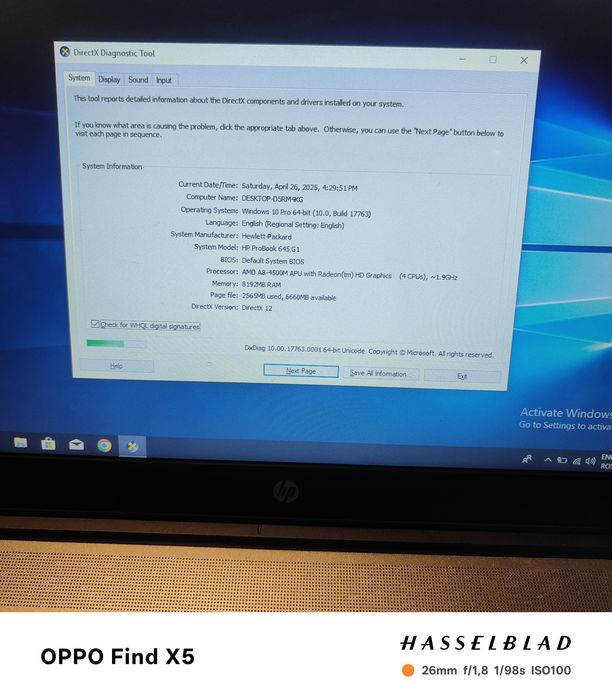 HP ProBook 645 proc AMD A8 Ram 8gb SSD 120gb ieftin