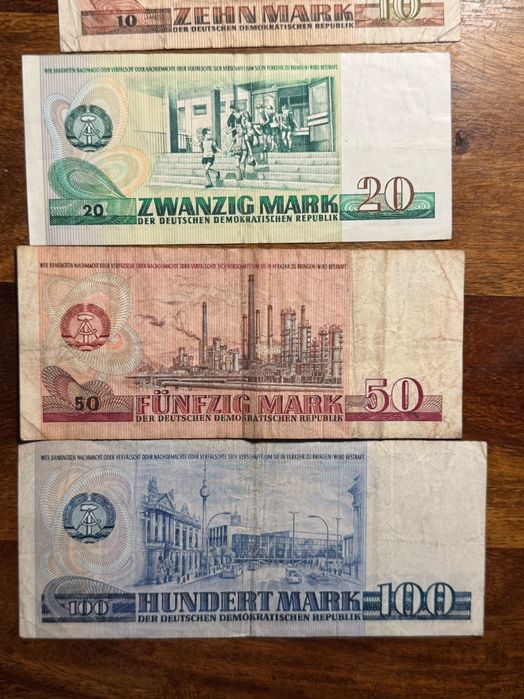Set bancnote mărci DDR ( Germania)