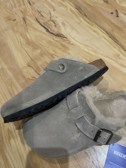 Birkenstock papuci din piele intoarsa Boston 37 si 38