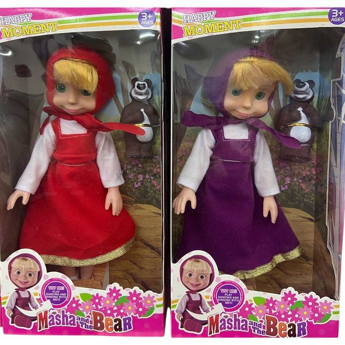 Голяма музикална кукла Маша и Мечока, Медведь фигурка, Masha and Bear
