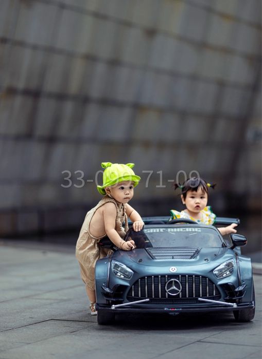 Детский Электромобиль Mercedes-Benz GTR 24V, дрифткар, LED, Bluetooth