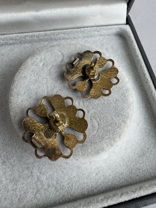 Cercei din argint si email scandinavi