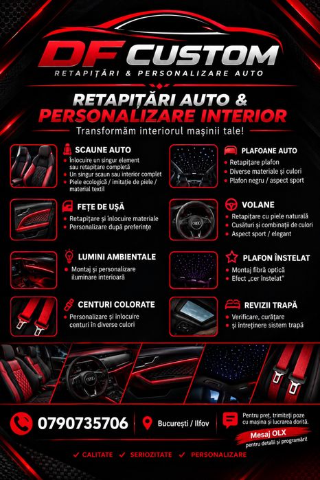 Retapițări Auto & Personalizare Interior | DF Custom