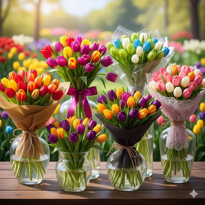 Свежие Качественные тюльпаны