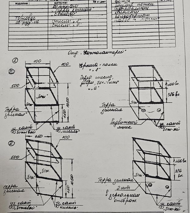 Витрина "куб скошенный"